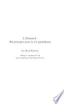 L'Almanach : 364 préceptes pour la vie quotidienne (Volume 2)