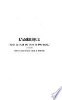 L'Amérique sous le nom de pays de Fou-sang