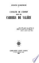 L'analyse de l'esprit dans les Cahiers de Valéry