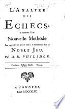 L'Analyze des échecs, etc