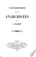 L'anarchie et les anarchistes