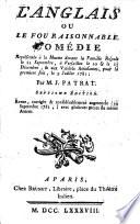 L'anglais ou Le fou raisonnable, comedie ... 7. ed