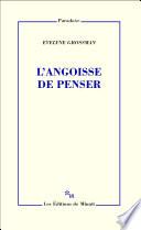 L'Angoisse de penser