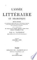 L'année littéraire et dramatique