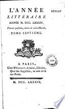 L'Année littéraire (Paris. 1754)