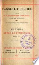 L'année liturgique