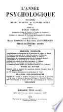 L'année psychologique