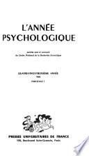 L'année psychologique