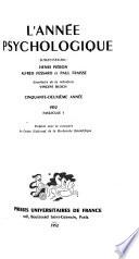 L'année psychologique