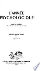 L'année psychologique
