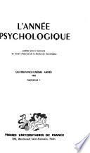 L'année psychologique