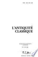 L'Antiquité classique