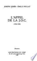 L'appel de la J.O.C., 1926-1928