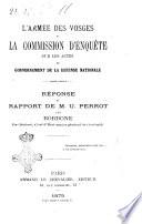 L'armée des Vosges et la commission d'enquête sur les actes du gouvernement de la défense nationale