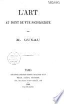 L'art au point de vue sociologique