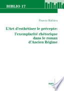 L'art d'esthétiser le précepte