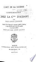 L'art de la guerre conversation chez la czesse d'Albany