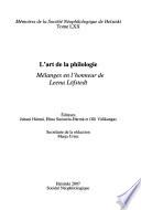 L'art de la philologie