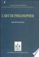 L'art de philosopher