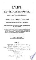 L'Art de verifier les dates depuis l'annee 1770 jusqu'a nos jours, ... publie par Jullien chevalier de Courcelles (et contiene par le marquis de Fortia d'Urban)