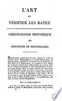 L'art de verifier les dates des faits historiques, des chartes ... depuis la ... naissance de notre Seigneur, (continue par Francois Clement) reimprime avec des corrections, et continue jusqu'a nos jours par (Viton) de Saint-Allais