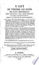 L'Art de vérifier les dates