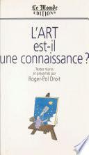 L'Art est-il une connaissance ?