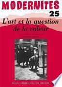 L'art et la question de la valeur
