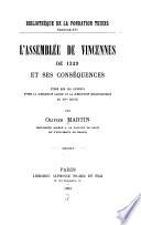L'Assemblée de Vincennes de 1329 et ses conséquences