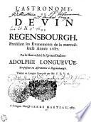 L'ASTRONOME OU DE VIN DE REGENSBOURGH