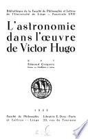 L'astronomie dans l'œuvre de Victor Hugo