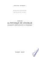 L'aube de la physique de l'énergie