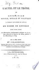 L' autel et le trône