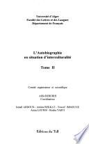 L'autobiographie en situation d'interculturalité