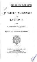 L'aventure allemande en Lettonie