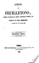 L'écho des feuilletons