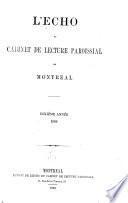 L'Echo du cabinet de lecture paroissial de Montréal