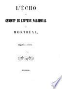 L'Echo du cabinet de lecture paroissial de Montréal
