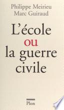 L'École contre la guerre civile