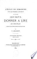 L'école du dimanche pour les femmes à Kharkow et le livre