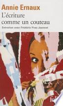 L'écriture comme un couteau