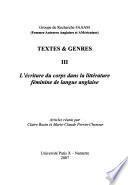 L' écriture du corps dans la littérature féminine de langue anglaise