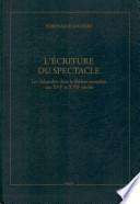L'écriture du spectacle