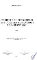 L'écriture du surnaturel dans l'œuvre romanesque de G. Bernanos