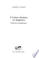 L'écriture féminine en Angleterre