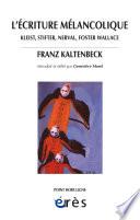 L'écriture mélancolique