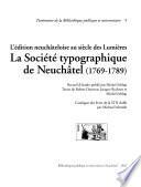 L'édition neuchâteloise au siècle des Lumières