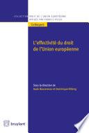 Livre L'effectivité du droit de l'Union européenne