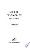 L'effet-personnage dans le roman
