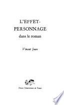 L'effet-personnage dans le roman